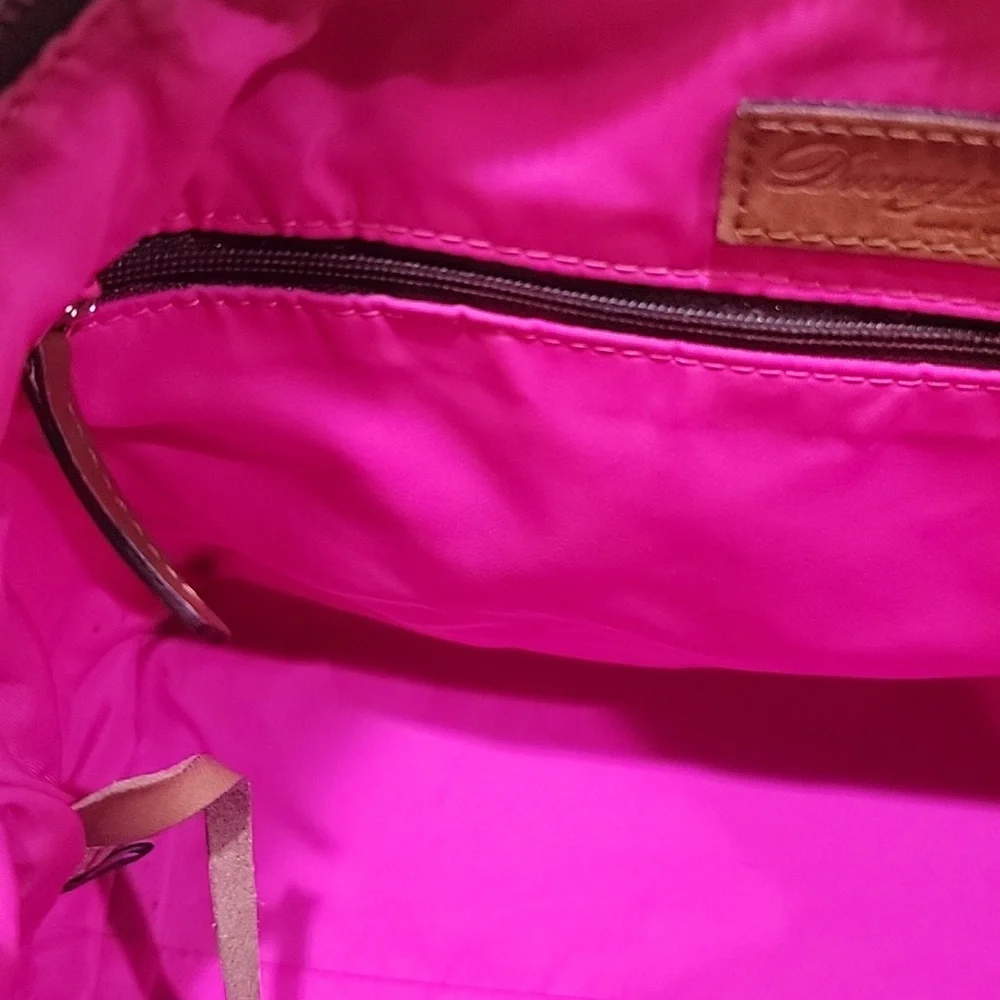 DOONEY & BOURKE RED NYLON SATCHEL TOTE - Picture 11 of 12